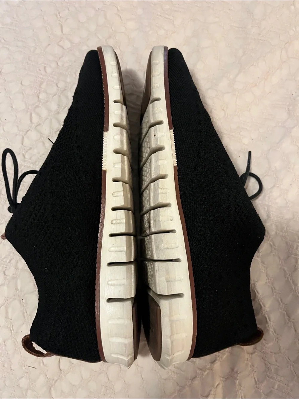 Cole Haan Zero Grand Remastered Black Knit Derby Oxford Brown Leather Accent 9